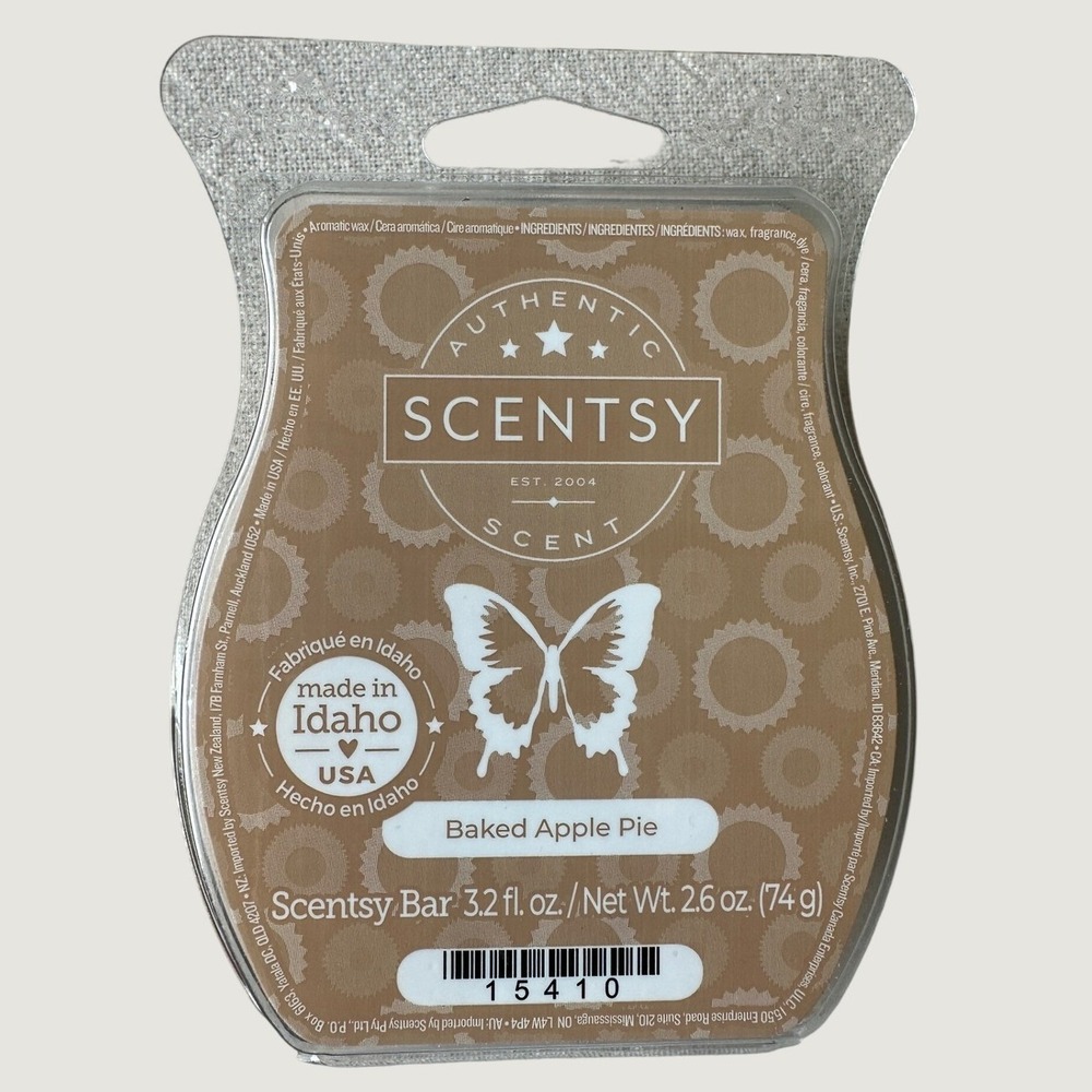 Scentsy Bar Baked Apple Pie Wax Melt 2.6 oz 74g Home Fragrance New